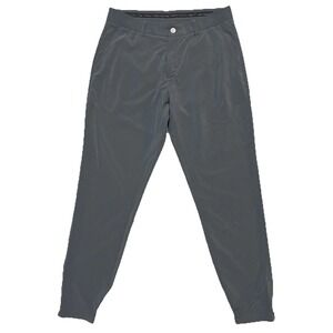 Primo Golf Mens Size 33R Jogger Performance Tapered Pants Ankle Zip Gray Stretch